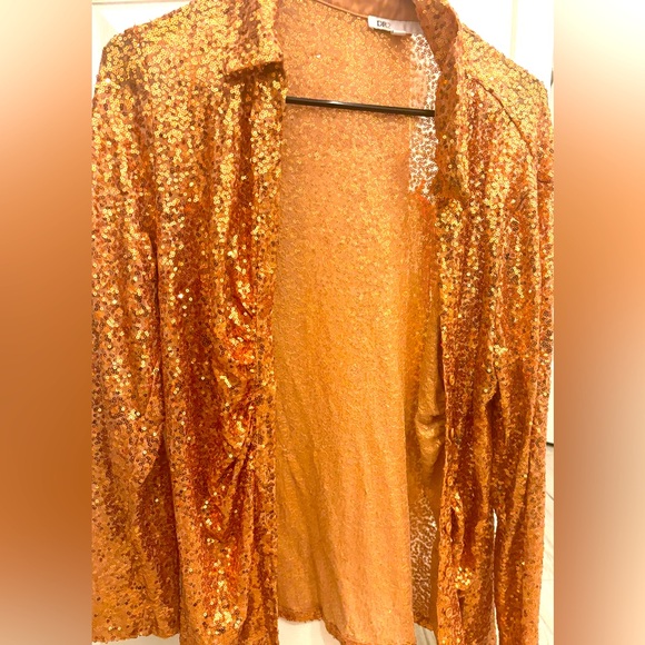 Gold/Copper sequin blouse - Picture 1 of 4